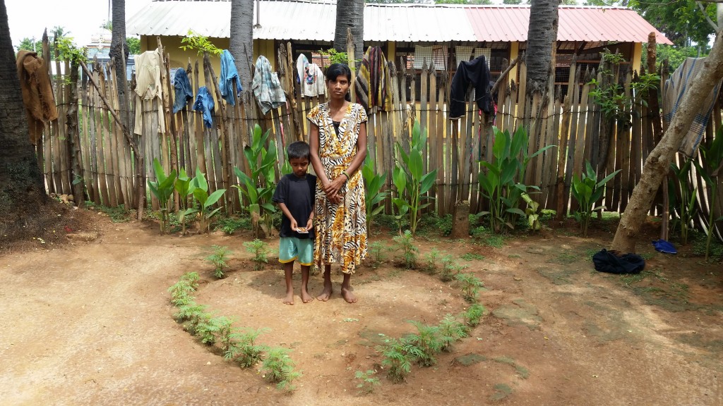 This widow has four children and is deaf and dumb. In this photo she has no food to feed her family, but she has placed these plants in the shape of a heart. Even in the most tragic of circumstances, this woman still had hope. This photo was taken in an Internal Displaced Person's Camp in Jaffna, Sri Lanka.